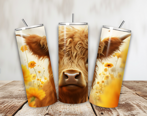 Sunny Highland Cow Tumbler